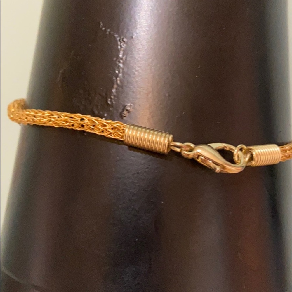 Hand knit bracelet!